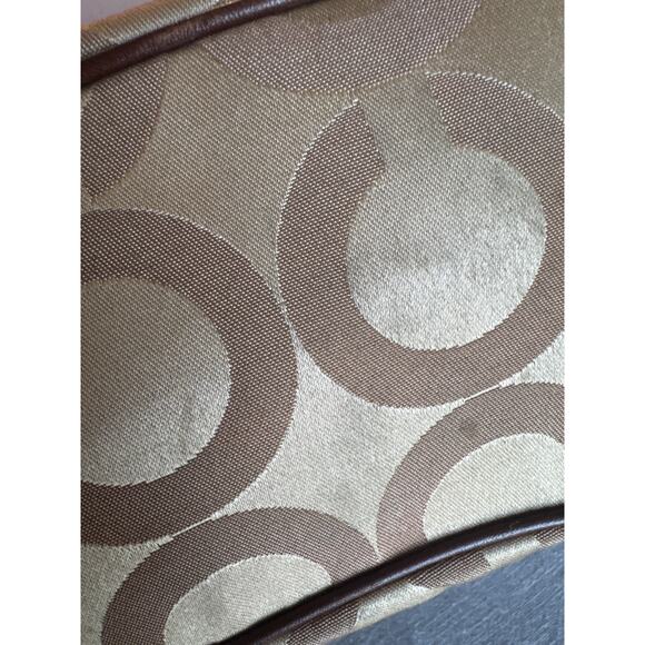 Coach Madison Signature C Logo Leather Trim Hobo Shoulder Bag - Picture 12 of 15